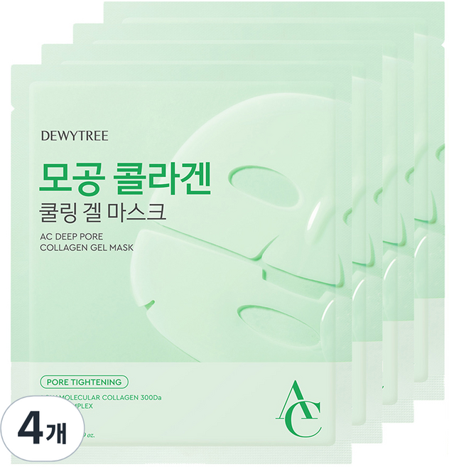 듀이트리 AC 딥 모공 콜라겐 겔 마스크팩, 4개입, 4개