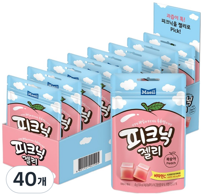 Picnic 水蜜桃軟糖, 45g, 40個