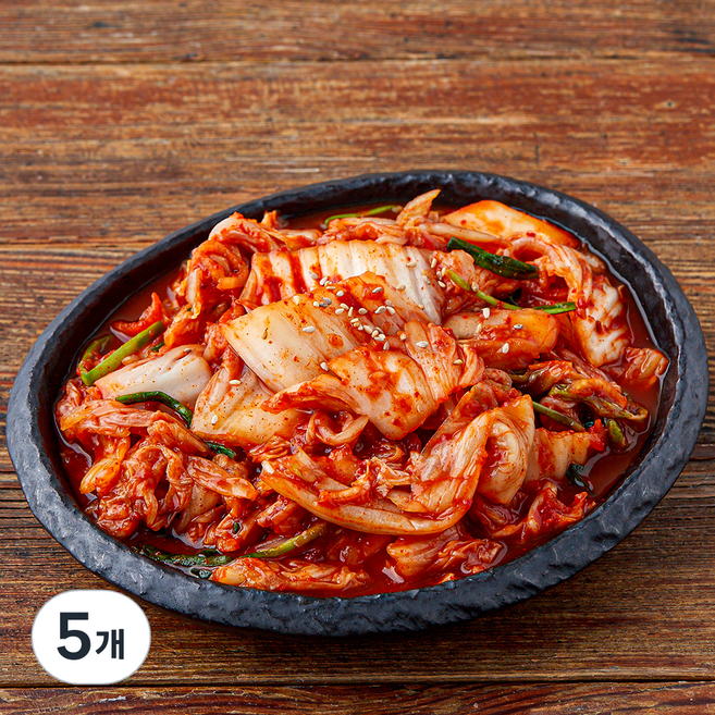 모산 갓담근 썰은 배추김치, 800g, 5개