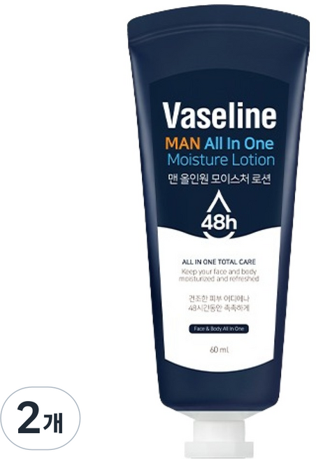 시투와이 바세린 맨 올인원 모이스처 로션, 60ml, 2개