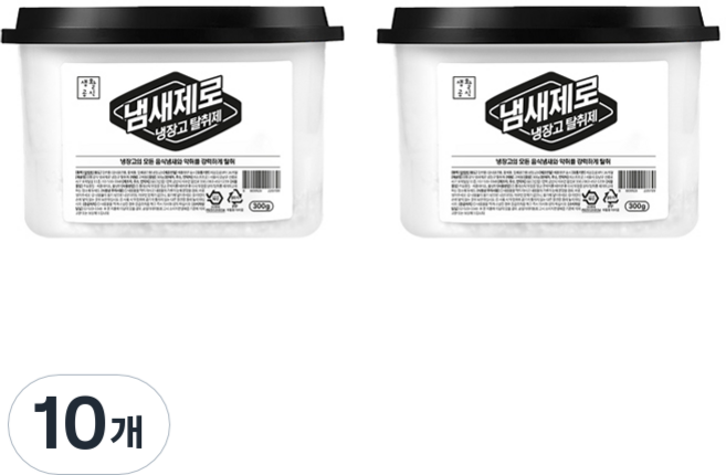 생활공식 냄새제로 냉장고 탈취제, 10개, 300g