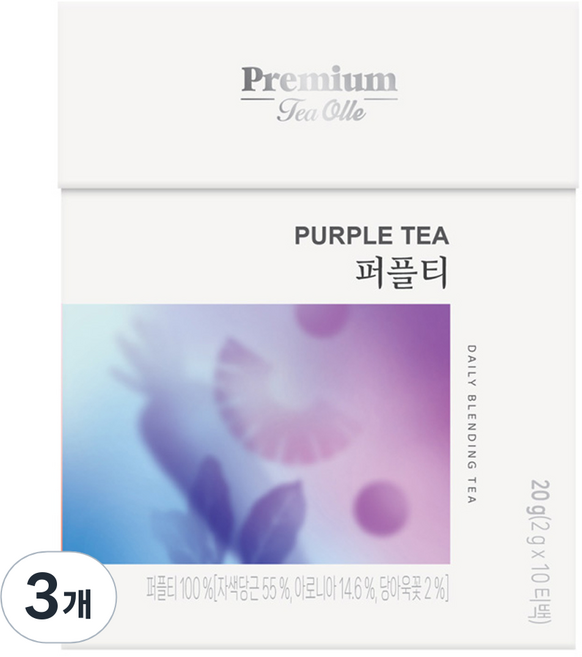 녹차원 블랜딩 허브 퍼플티, 2g, 3개, 10개입