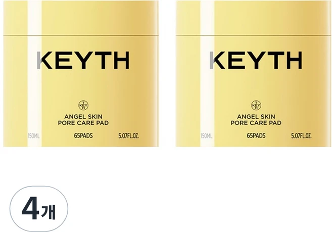 KEYTH 트루드 엔젤스킨 포어케어 패드 150ml, 65매입, 4개 - 쿠팡