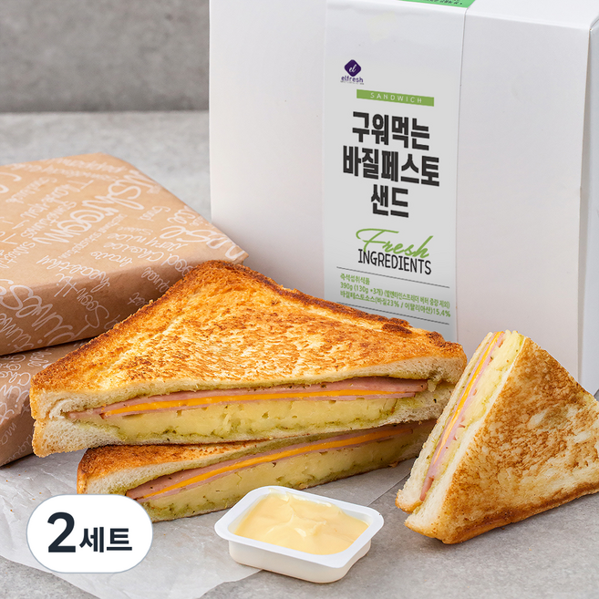 이엘후레쉬 구워먹는 바질페스토 샌드, 130g, 3개입, 2박스