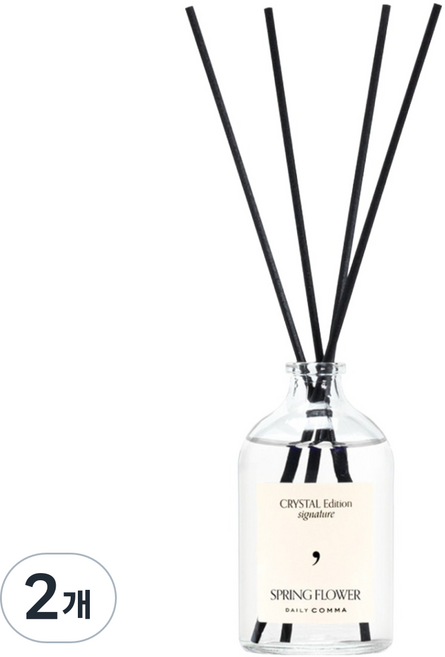 데일리콤마 크리스탈 에디션 디퓨저, 스프링플라워, 100ml, 2개