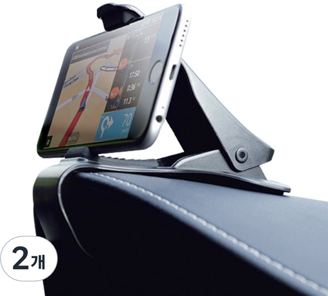엠노블 클립형 대쉬보드 차량용 핸드폰 거치대, 2개, 블랙