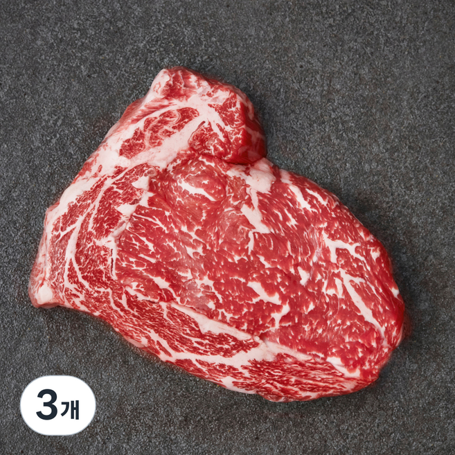 설로인 한우 꽃숙성등심 1등급 (냉장), 200g, 3개