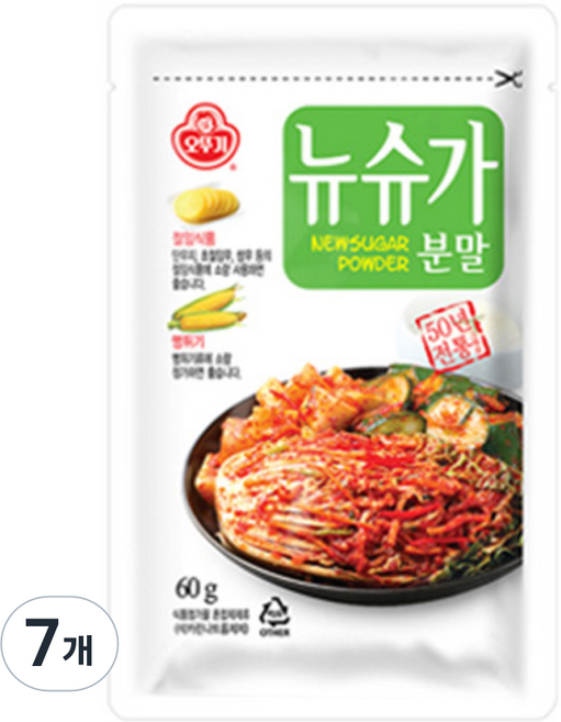 오뚜기 뉴슈가분말, 60g, 7개