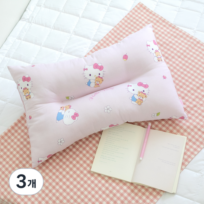 NARA HOME DECO 三麗鷗 Hello Kitty Tiny Hug 頸椎枕, 3個, 粉色