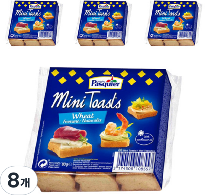 파스키에 미니 토스트, 80g, 8개