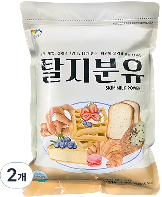 경인상단 탈지분유, 2개, 1kg