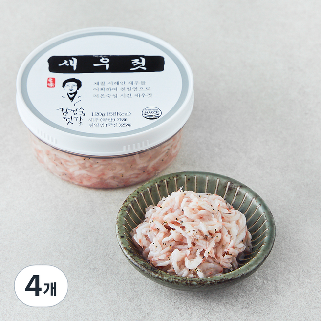 동광 김정숙 젓갈 새우젓, 120g, 4개