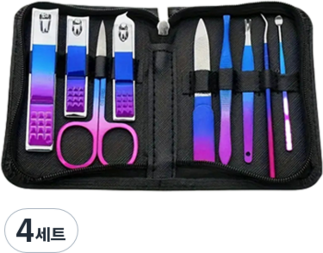 타이탄 올인원 가정용 뷰티케어 소품 9종 세트, 4세트, 그라디언트