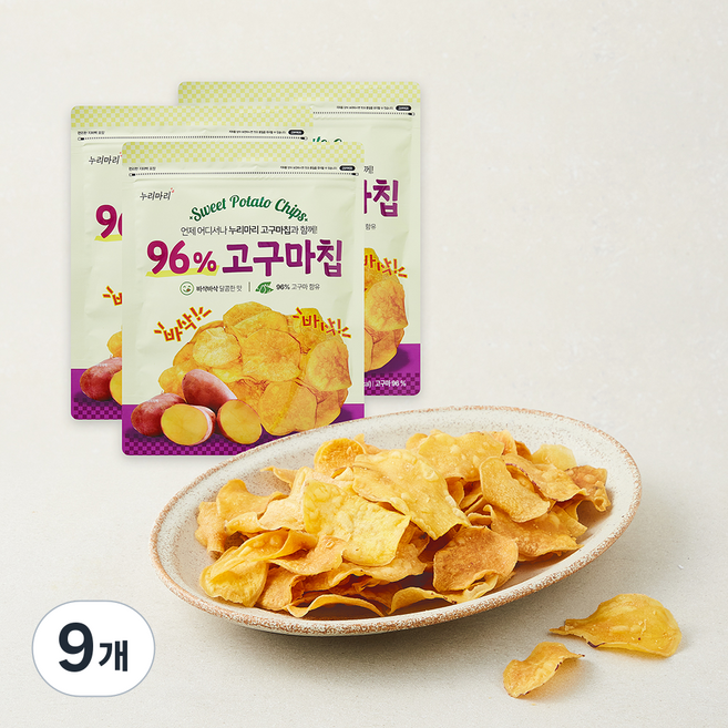 누리마리 고구마칩, 9개, 80g