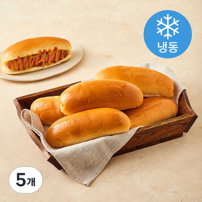 신라명과 수제 핫도그용빵 (냉동), 50g, 10개입, 5개