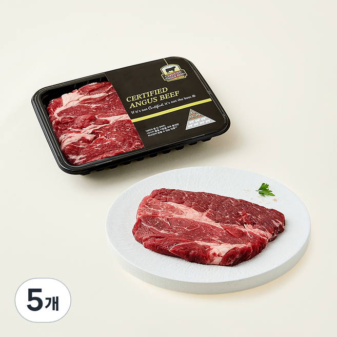 CAB 인증 미국산 앵거스 척아이롤 구이용 (냉장), 300g, 5개