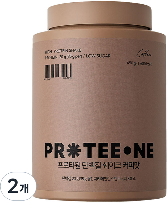 proteeone 蛋白質奶昔 咖啡口味, 2個, 490g