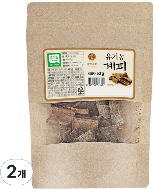 몸애조화 유기농 계피, 50g, 2개