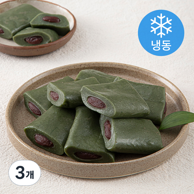 시루조아 쑥앙꼬절편 (냉동), 780g, 1개입, 3개