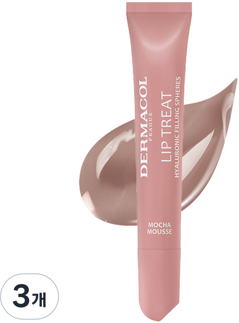 Dermacol Lip Treat 水潤唇釉 10ml, 3個, 8號 摩卡慕斯