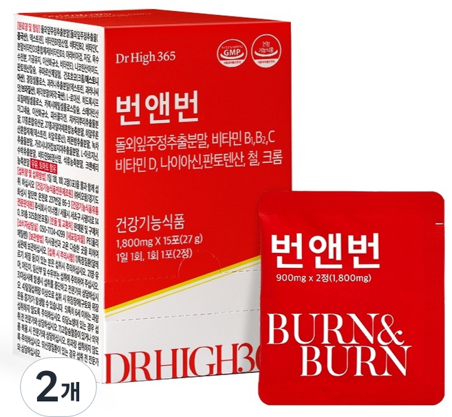 닥터하이365 번앤번 27g, 30정, 2개