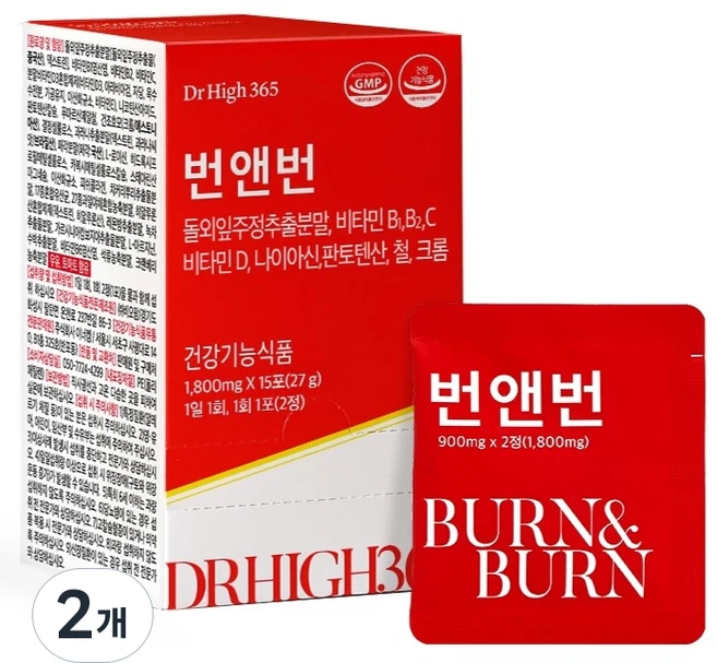 닥터하이365 번앤번 27g, 30정, 2개 - 쿠팡