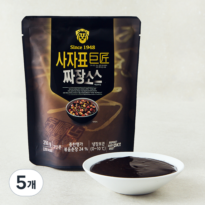 사자표 거장 짜장소스, 250g, 5개