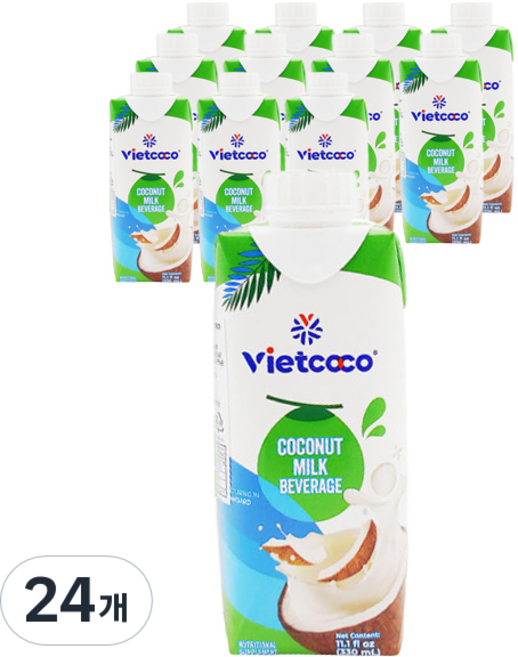 비엣코코 코코넛밀크 드링크 음료, 24개, 330ml