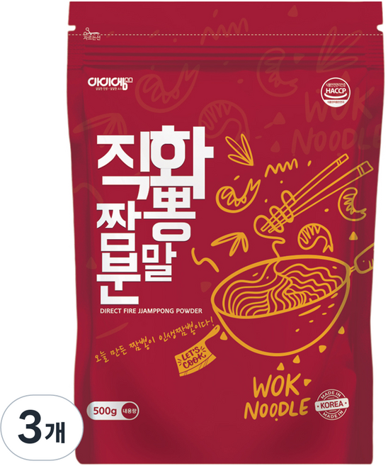 아이엠소스 직화 짬뽕 분말, 500g, 3개