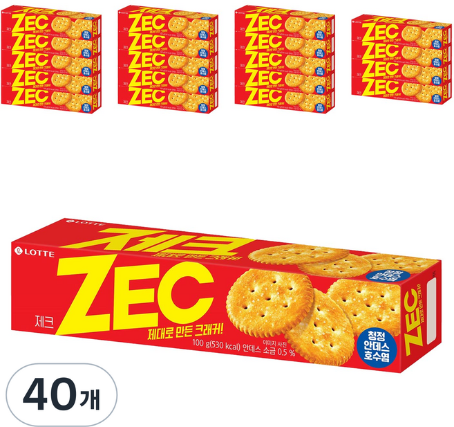 롯데웰푸드 제크, 100g, 40개
