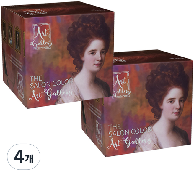 아트갤러리 더 살롱 컬러 염색제, 아트와인브라운, 4개