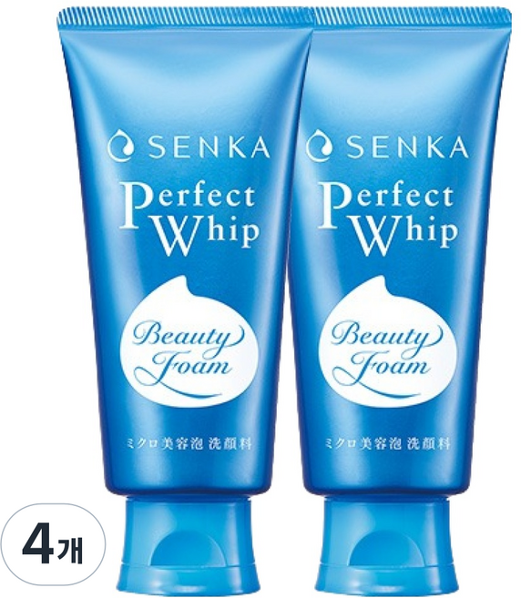 센카 퍼펙트 휩 페이셜 워시 FA 클렌징폼, 120g, 4개