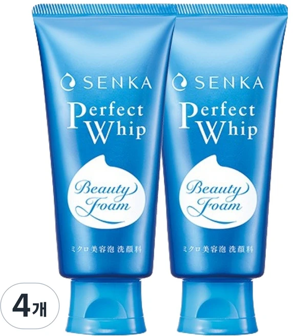 센카 퍼펙트 휩 페이셜 워시FA 클렌징폼, 120g, 4개 - 쿠팡