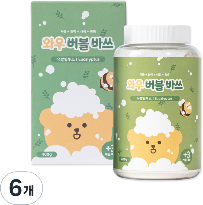 아가드 와우버블바쓰 유칼립투스 입욕제, 420g, 6개