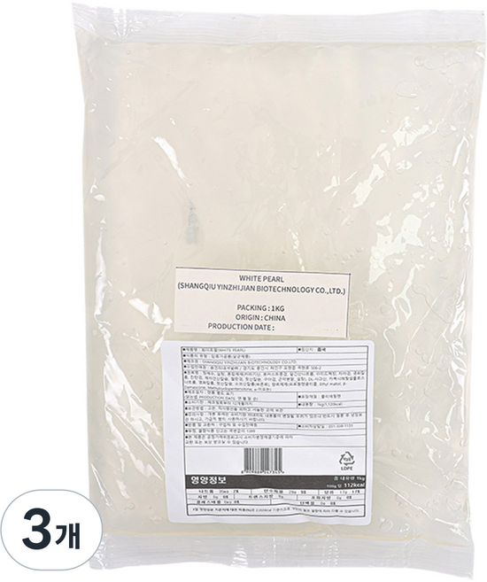딜라잇가든 화이트펄 곤약분말, 1kg, 3개, 1개입