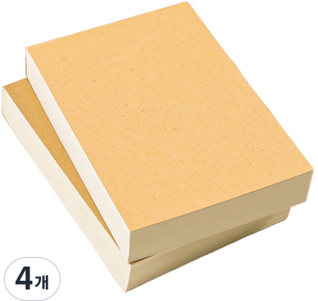 OON 떼어쓰는 무지 연습장 베이지 250p, 13 x 9.5 cm, 4개