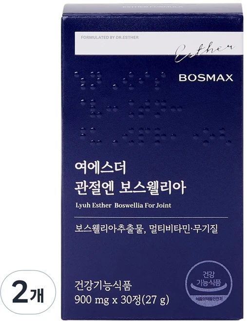 에스더포뮬러 여에스더 관절엔 보스웰리아 27g, 2개, 30정 - 쿠팡