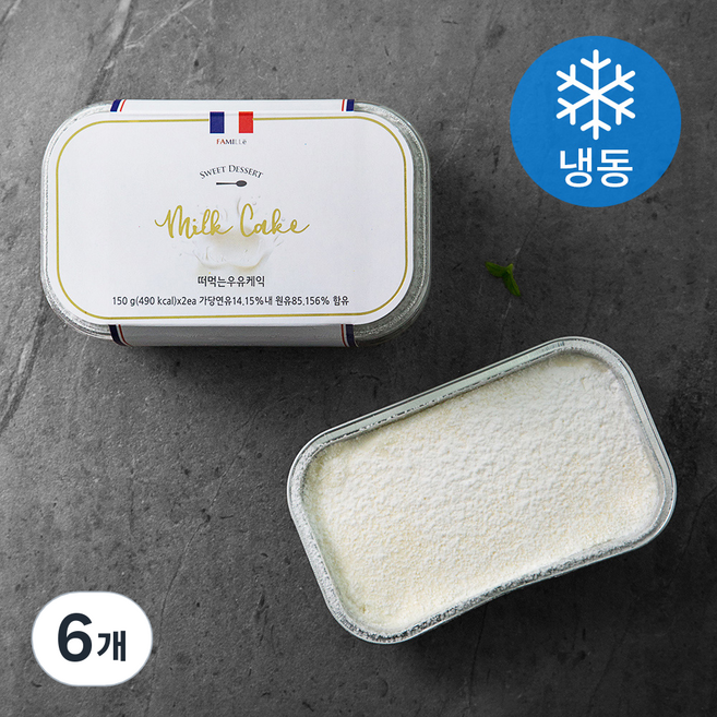 파미유 떠먹는 우유케익 (냉동), 150g, 6개