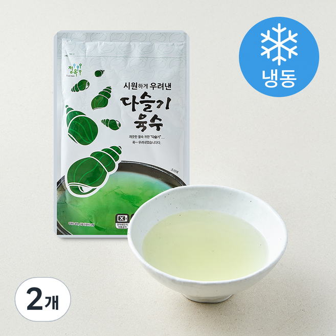 정옥 다슬기육수 (냉동), 500g, 2개, 1개입