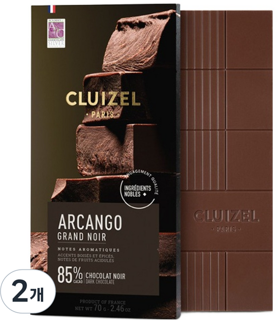 CLUIZEL 柯茲 Archangos 85% 黑巧克力, 70g, 2個