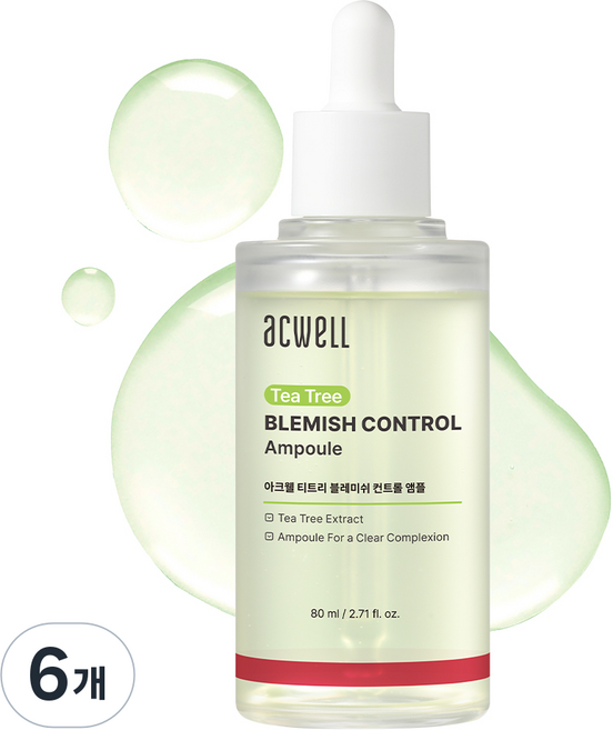 아크웰 티트리 블레미쉬 컨트롤 앰플, 6개, 80ml