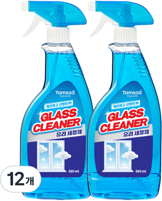 탐사 유리 세정제, 680ml, 12개