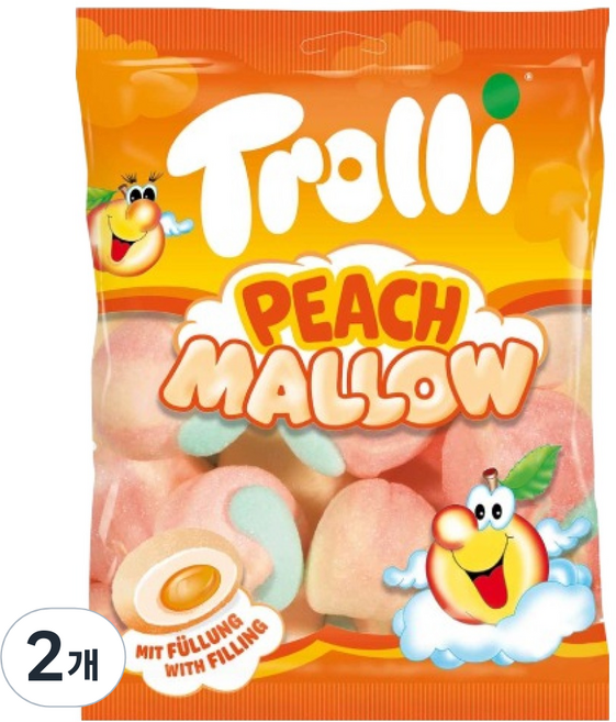 트롤리 피치향 머쉬멜로우, 150g, 2개