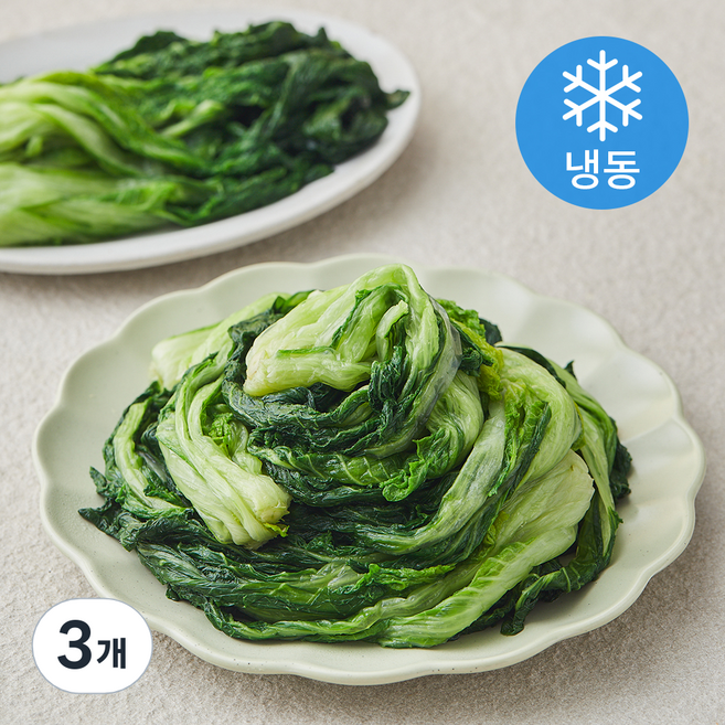 나물투데이 국내산 데친 얼갈이 (냉동), 3개, 1kg