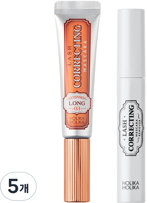 홀리카홀리카 래쉬 코렉팅 마스카라 EX 9ml, 03 롱 익스텐션, 5개