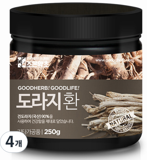 조은약초 프리미엄 도라지환, 4개, 250g