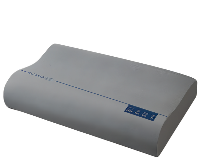 單人飯店慢回彈深睡記憶棉零壓護頸椎枕芯 成人款, 1個, 灰色