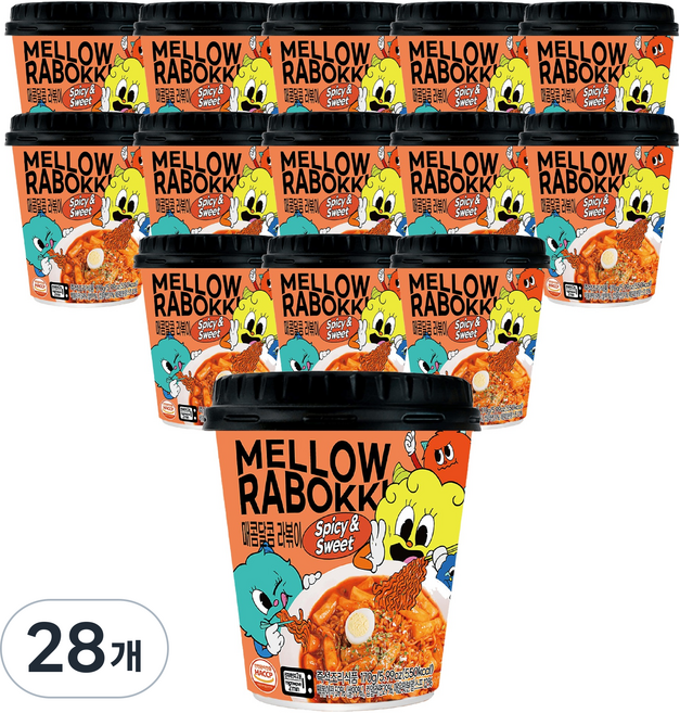 농가식품 멜로우빈 매콤달콤 라볶이, 170g, 28개