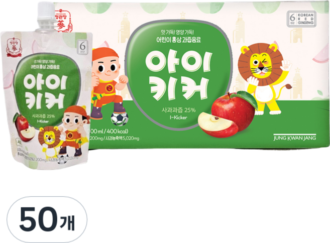 정관장 아이키커 사과, 100ml, 50개