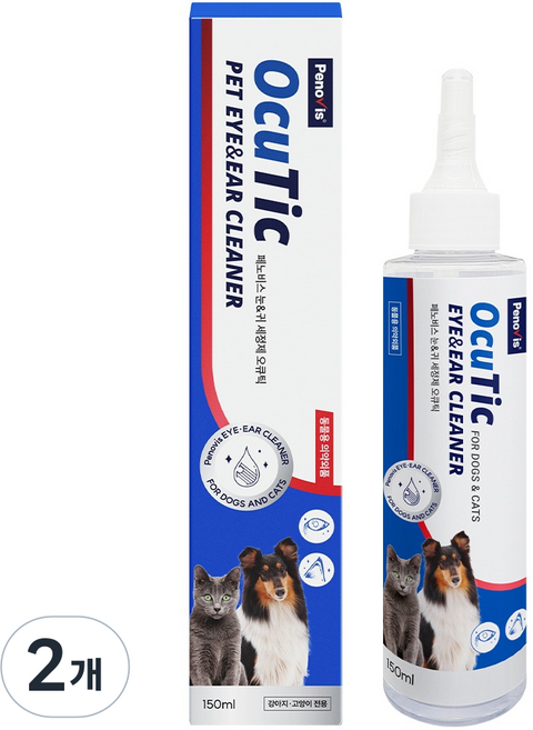 페노비스 반려동물 눈 귀 세정제 오큐틱, 150ml, 2개